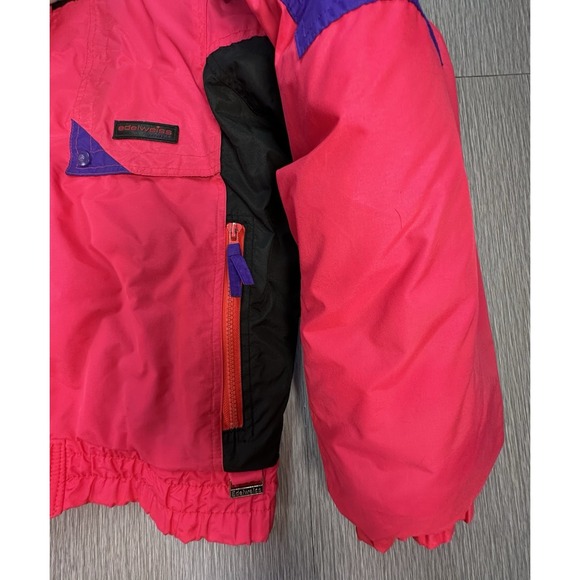 VTG Edelweiss Ski Wear Mens Jacket XL Full Zip Colorblock Multicolor Retro - Picture 8 of 13